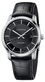 Calvin Klein Infinity Automatic Black Dial Black Leather Strap Watch for Men - K5S341C1 Buy Now By Calvin Klein