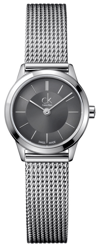 Calvin Klein Minimal Grey Dial Silver Mesh Bracelet Watch for Women - K3M23124 Buy Now By Calvin Klein