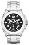 Fossil Modern Machine Black Dial Silver Steel Strap Watch for Men - FS4926 Buy Now By Fossil