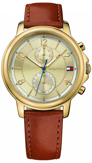 Tommy Hilfiger Claudia Rose Gold Dial Brown Leather Strap Watch for Women - 1781818 Buy Now By Tommy Hilfiger