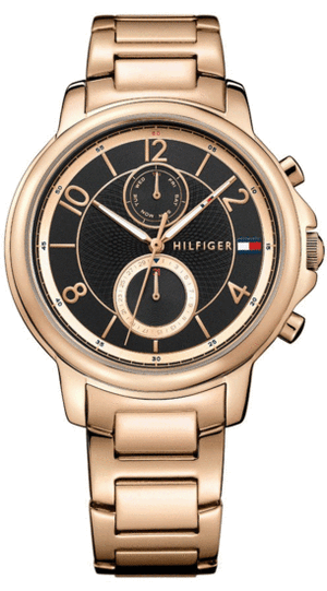Tommy Hilfiger Claudia Black Dial Rose Gold Steel Strap Watch for Women - 1781820 Buy Now By Tommy Hilfiger