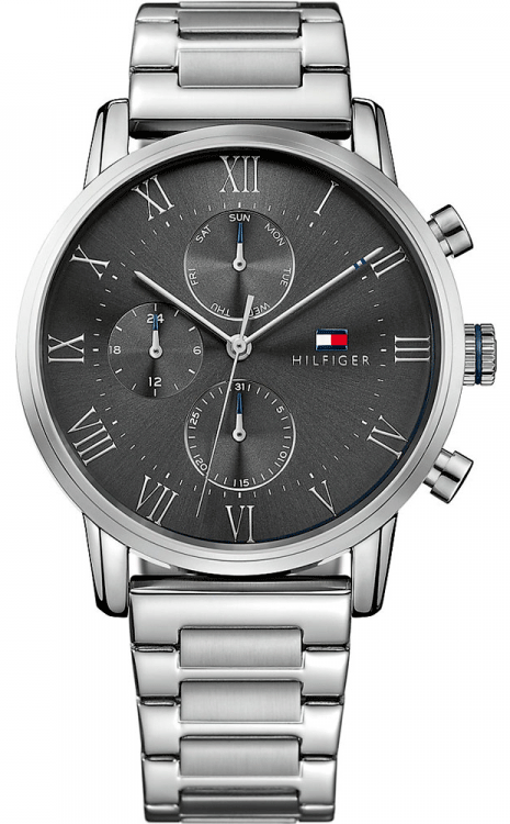 Tommy Hilfiger Kane Chronograph Grey Dial Silver Steel Strap Watch for Men - 1791397 Buy Now By Tommy Hilfiger