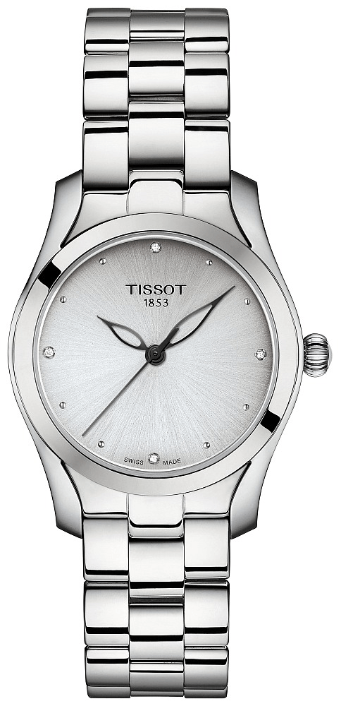 Tissot T Wave Diamonds White Dial Silver Steel Strap Watch For Women - T112.210.11.036.00 Buy Now By Tissot