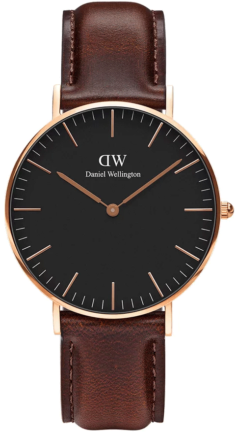 Daniel Wellington Classic Bristol Black Dial Brown Leather Strap Watch for Men - DW00100137 Buy Now By Daniel Wellington