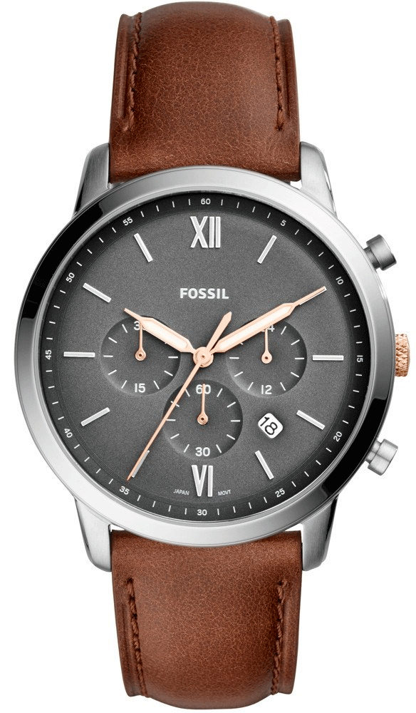 Fossil Neutra Chronograph Black Dial Brown Leather Strap Watch for Men - FS5408 Buy Now By Fossil