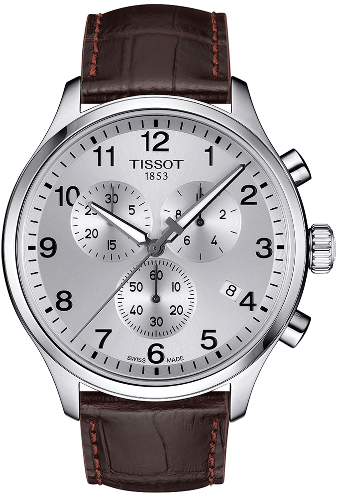 Tissot T Sport Chrono XL Classic Silver Dial Brown Leather Strap Watch For Men - T116.617.16.037.00 Buy Now By Tissot