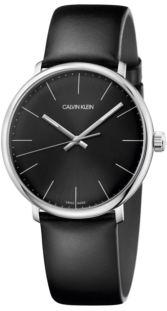 Calvin Klein High Noon Quartz Black Dial Black Leather Strap Watch for Men - K8M211C1 Buy Now By Calvin Klein