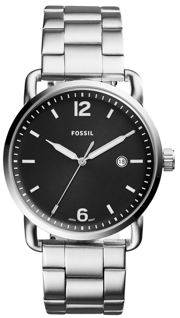 Fossil The Commuter Black Dial Silver Steel Strap Watch for Men - FS5391 Buy Now By Fossil