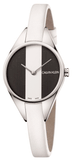Calvin Klein Rebel White Black Dial White Leather Strap Watch for Women - K8P231L1 Buy Now By Calvin Klein