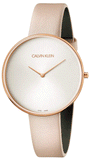 Calvin Klein Full Moon Silver Dial Pink Leather Stap Watch for Women - K8Y236Z6 Buy Now By Calvin Klein