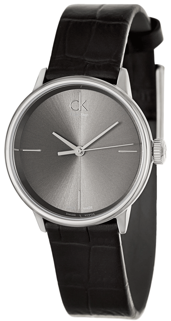 Calvin Klein Accent Black Dial Black Leather Strap Watch for Women - K2Y2Y1C3 Buy Now By Calvin Klein