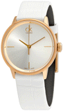 Calvin Klein Accent White Dial White Leather Strap Watch for Women - K2Y2Y6K6 Buy Now By Calvin Klein