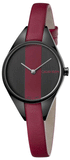 Calvin Klein Rebel Red Black Dial Red Leather Strap Watch for Women - K8P237U1 Buy Now By Calvin Klein