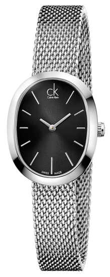 Calvin Klein Incentive Black Dial Silver Mesh Bracelet Watch for Women - K3P23121 Buy Now By Calvin Klein