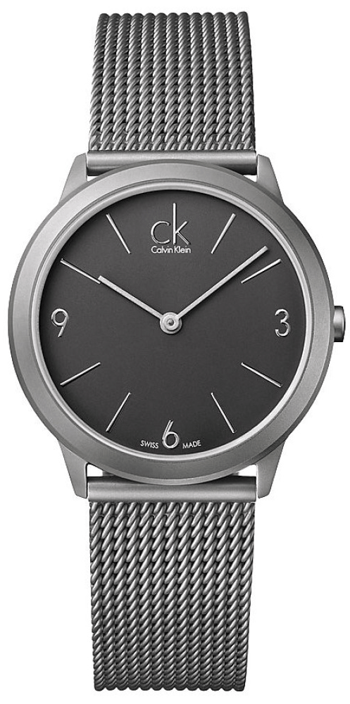 Calvin Klein Minimal Grey Dial Silver Mesh Bracelet Watch for Men - K3M52154 Buy Now By Calvin Klein