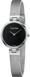 Calvin Klein Authentic Black Dial Silver Mesh Bracelet Watch for Women - K8G23121 Buy Now By Calvin Klein
