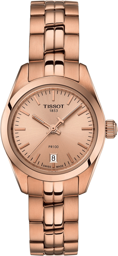 Tissot T Classic PR 100 Donna Rose Gold Lady Small Watch For Women - T101.010.33.451.00 Buy Now By Tissot