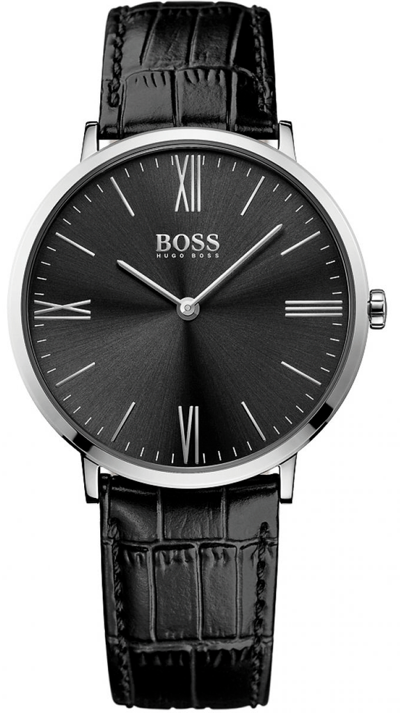 Hugo Boss Jackson Black Dial Black Leather Strap Watch for Men - 1513369 Buy Now By Hugo Boss