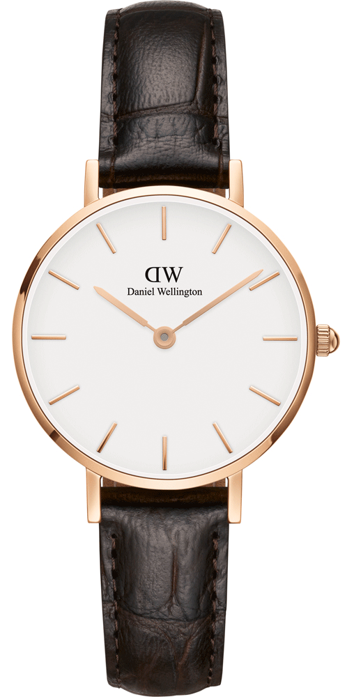 Daniel Wellington Classic Petite York White Dial Brown Leather Strap Watch For Women - DW00100232 Buy Now By Daniel Wellington