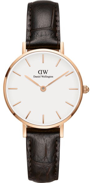 Daniel Wellington Classic Petite York White Dial Brown Leather Strap Watch For Women - DW00100232 Buy Now By Daniel Wellington