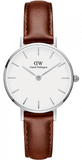 Daniel Wellington Petite White Dial Brown Leather Strap Watch For Women - DW00100243 Buy Now By Daniel Wellington