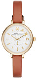 Marc Jacobs Sally White Dial Brown Leather Strap Watch for Women - MBM1351 Buy Now By Marc Jacobs