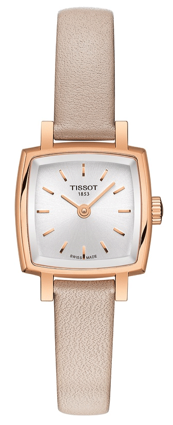 Tissot T Lady Lovely Square White Dial Pink Leather Strap Watch For Women - T058.109.36.031.00 Buy Now By Tissot