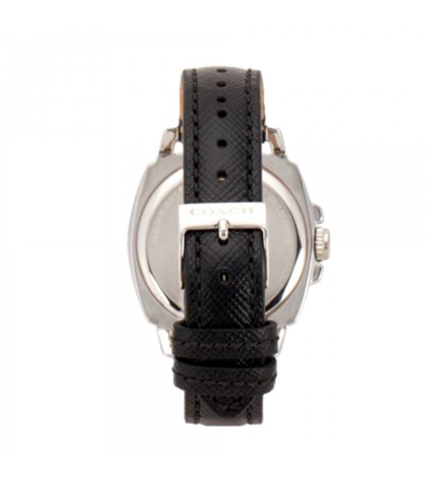 Coach Boyfriend Silver Dial Black Leather Strap Watch for Women - 14503152 Buy Now By Coach