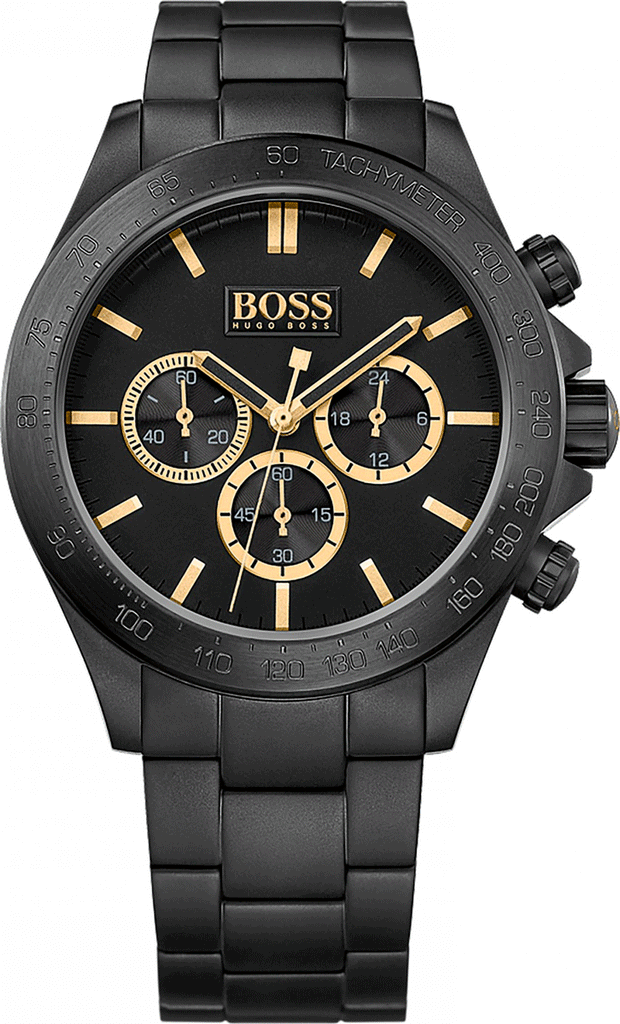 Hugo Boss Ikon Black Dial Black Steel Strap Watch for Men - 1513278 Buy Now By Hugo Boss