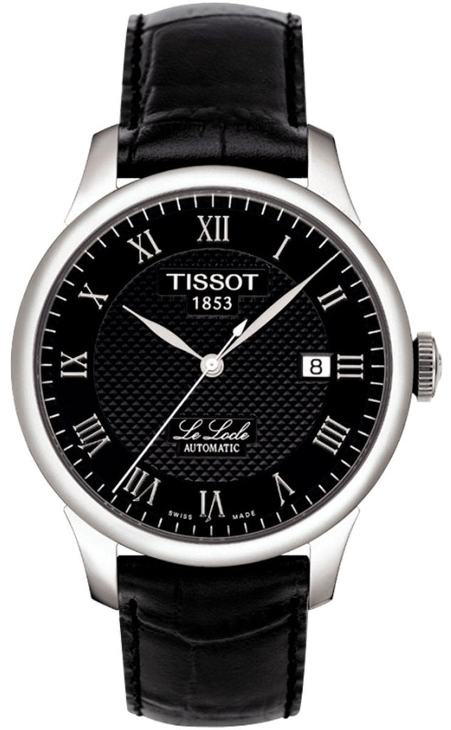 Tissot T Classic Le Locle Automatic Black Dial Black Leather Strap Watch For Men - T41.1.423.53 Buy Now By Tissot