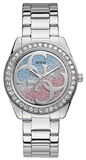 Guess G Twist Diamonds Silver Dial Silver Steel Strap Watch For Women - W1201L1 Buy Now By Guess