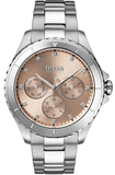 Hugo Boss Premiere Rose Gold Dial Silver Steel Strap Watch for Women - 1502444 Buy Now By Hugo Boss