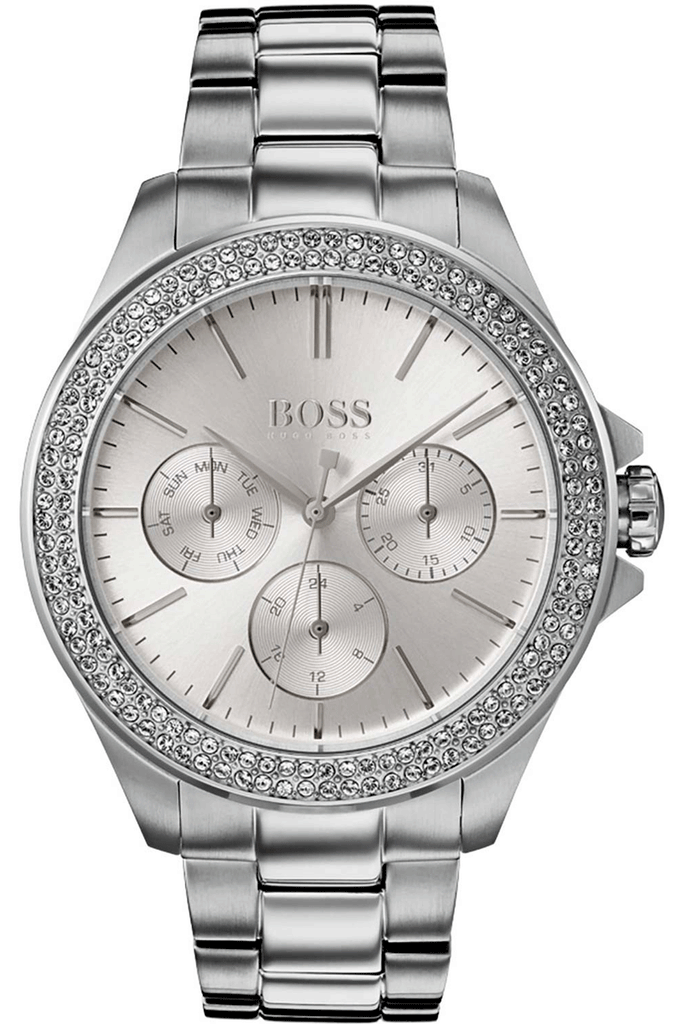 Hugo Boss Premiere Silver Dial Silver Steel Strap Watch for Women - 1502442 Buy Now By Hugo Boss
