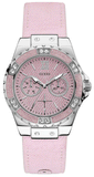 Guess Limelight Quartz Diamonds Pink Dial Pink Denim Strap Watch For Women - W0775l15 Buy Now By Guess