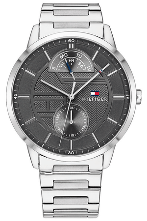 Tommy Hilfiger Hunter Grey Dial Silver Steel Strap Watch for Men - 1791608 Buy Now By Tommy Hilfiger