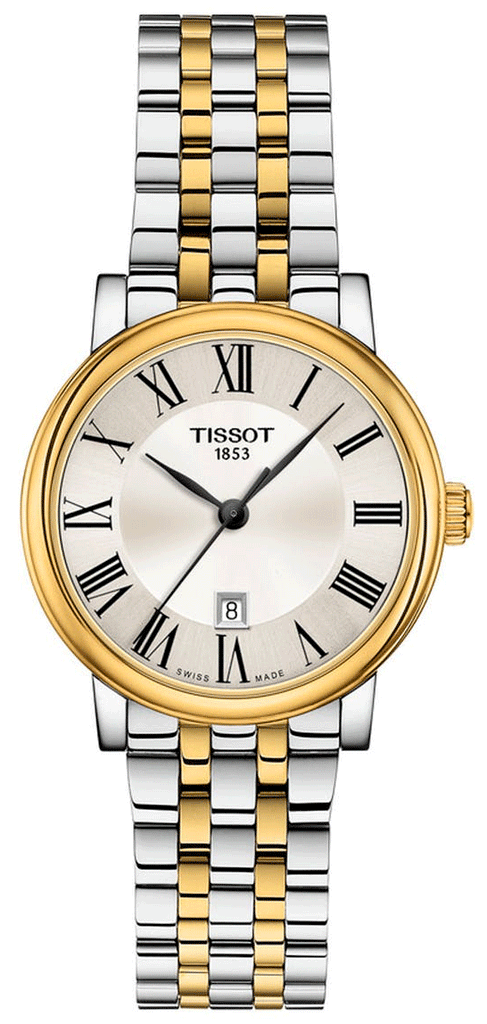 Tissot T Classic Carson Lady Premium Silver Dial Two Tone Steel Strap Watch For Women - T122.210.22.033.00 Buy Now By Tissot