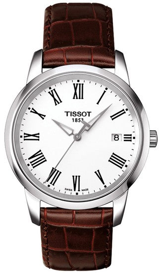 Tissot T Classic Dream White Dial Brown Leather Strap Watch for Men - T033.410.16.013.01 Buy Now By Tissot