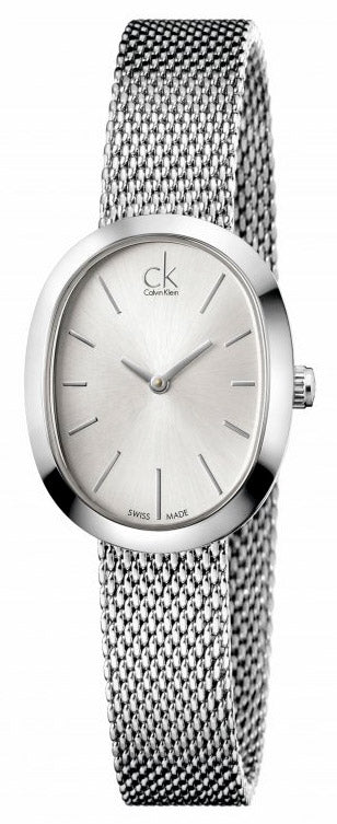 Calvin Klein Incentive Silver Dial Silver Mesh Bracelet Watch for Women - K3P23126 Buy Now By Calvin Klein