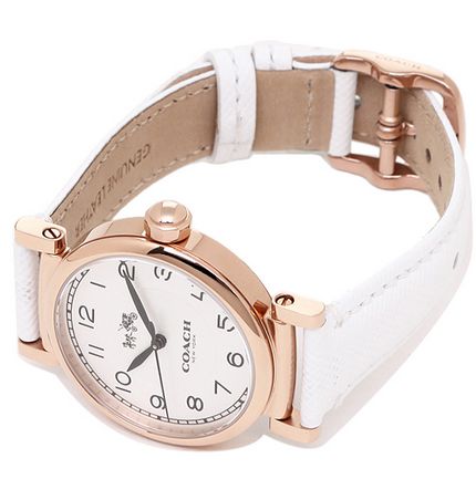 Coach Madison White Dial White Leather Strap Watch for Women - 14502408 Buy Now By Coach