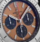 Breitling Chronomat B01 42 Brown Dial Silver Steel Strap Watch for Men - AB0134101K1A1 Buy Now By Breitling