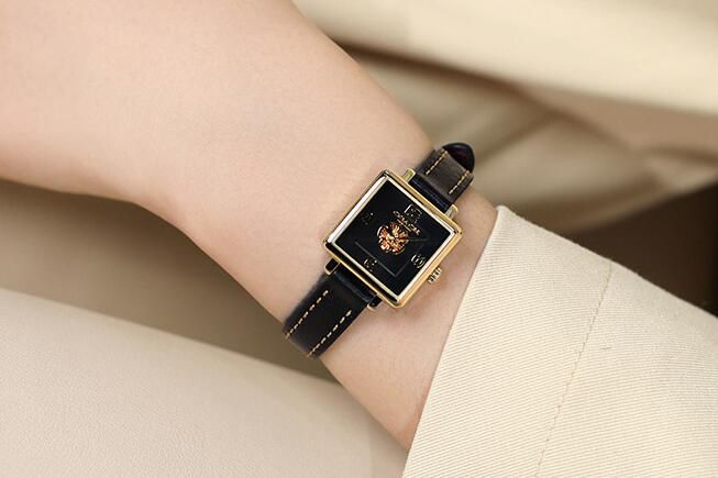 Coach Black Square Dial Black Leather Strap Watch for Women - 14503695 Buy Now By Coach