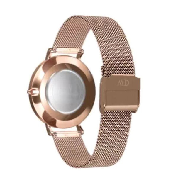Daniel Wellington Petite Melrose Black Dial Rose Gold Mesh Strap Watch For Women - DW00100303 Buy Now By Daniel Wellington