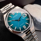 Citizen Tsuyosa Automatic Blue Dial Silver Steel Strap Watch For Men - NJ0151-88X
