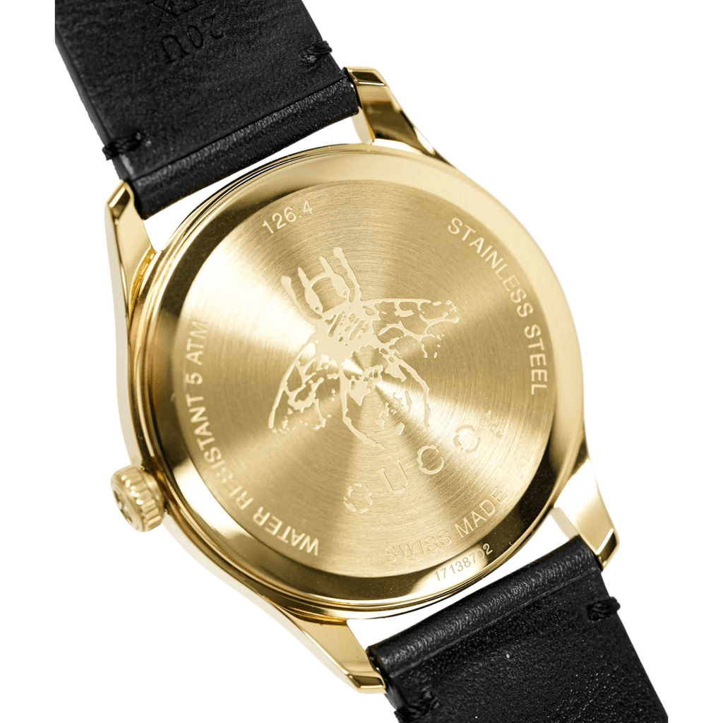 Gucci G-Timeless Black Dial Black Leather Strap Watch For Women - YA1264055 Buy Now By Gucci