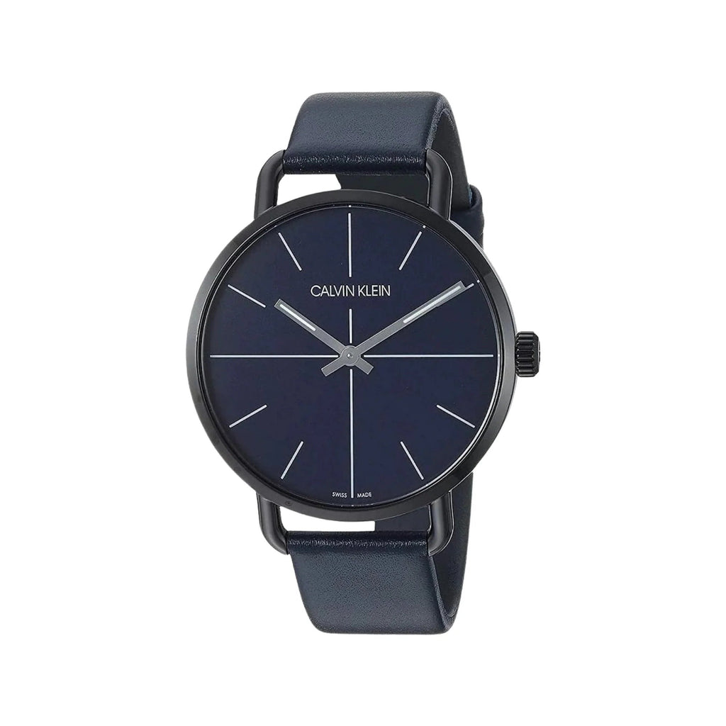 Calvin Klein Even Blue Dial Blue Leather Strap Watch for Men - K7B214VN Buy Now By Calvin Klein