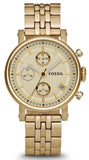 Fossil Boyfriend Chronograph Gold Dial Gold Steel Strap Watch for Women - ES2197 Buy Now By Fossil