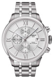 Tissot Chemin des Tourelles Automatic Chronograph White Dial Silver Steel Strap Watch for Men - T099.427.11.038.00 Buy Now By Tissot