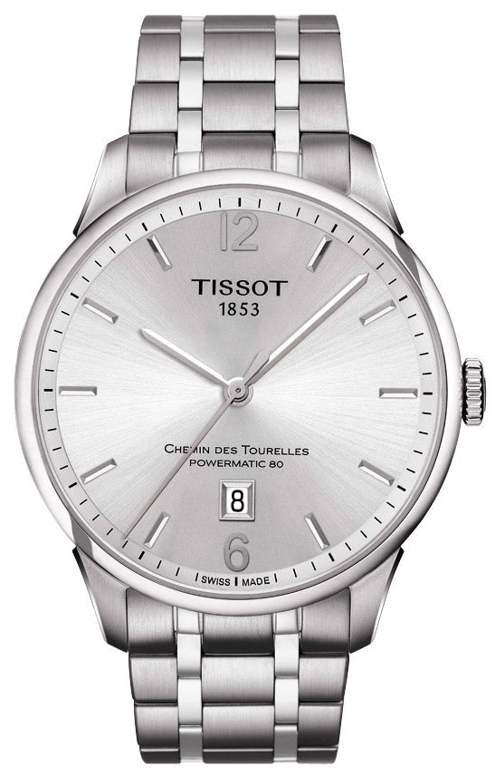 Tissot Chemin Des Tourelles Powermatic 80 Silver Dial Silver Steel Strap Watch For Men - T099.407.11.037.00 Buy Now By Tissot
