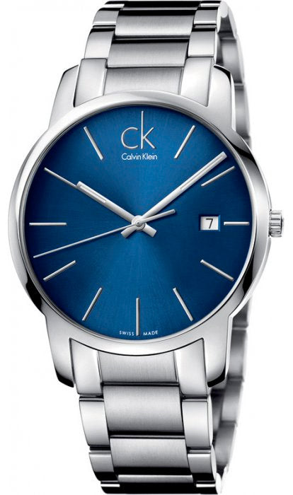 Calvin Klein City Blue Dial Silver Steel Strap Watch for Men - K2G2G14N Buy Now By Calvin Klein