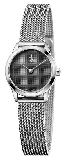 Calvin Klein Minimal Grey Dial Silver Mesh Bracelet Watch for Women - K3M2312X Buy Now By Calvin Klein